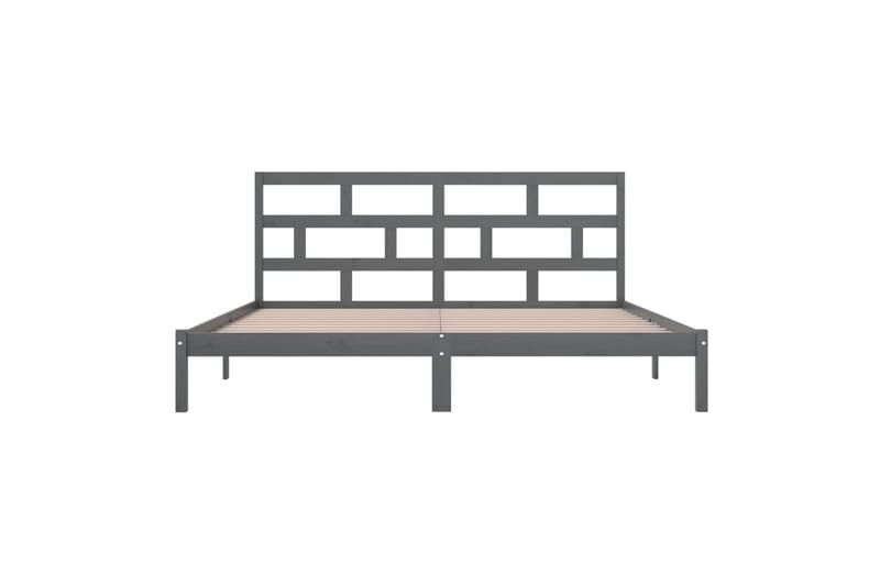 sengeramme 200x200 cm massivt fyrretræ grå - Grå - Møbler - Senge - Sengeramme & sengestel