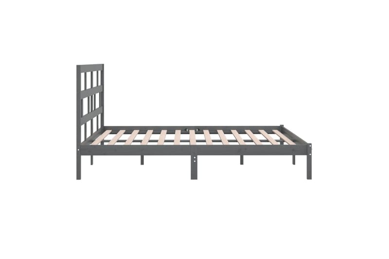 sengeramme 200x200 cm massivt fyrretræ grå - Grå - Møbler - Senge - Sengeramme & sengestel