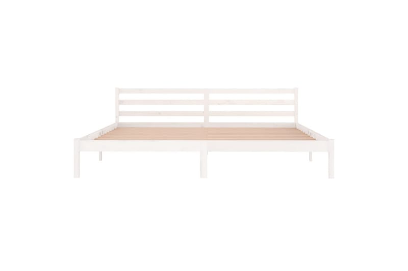 sengeramme 200x200 cm massivt fyrretræ hvid - Hvid - Møbler - Senge - Sengeramme & sengestel