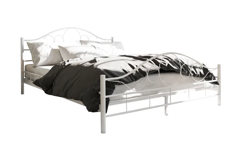 Sengeramme NOREMI 140x200, Hvid