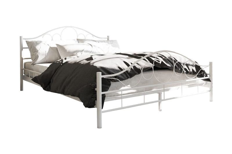 Sengeramme NOREMI 140x200, Hvid
