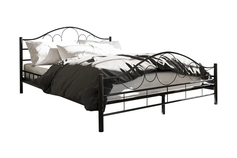 Sengeramme NOREMI 140x200, Sort