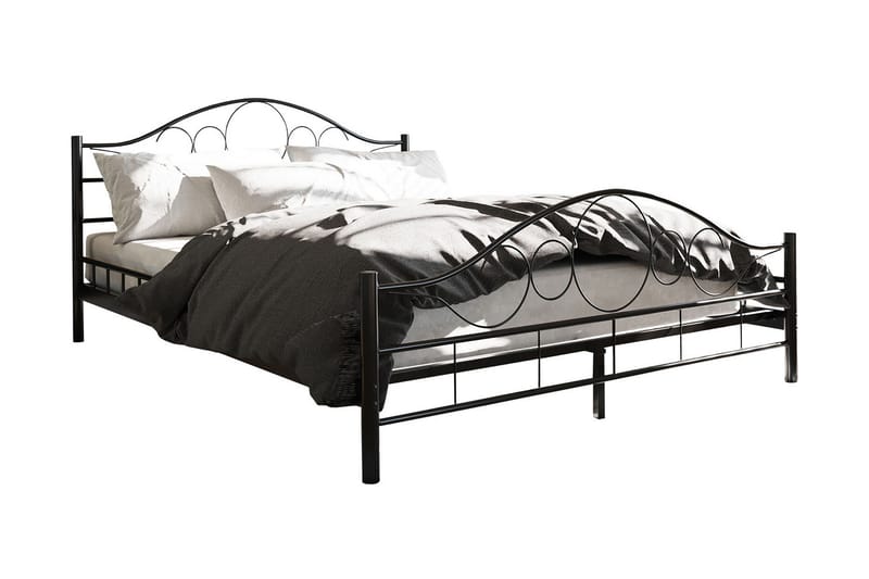 Sengeramme NOREMI 160x200, Sort