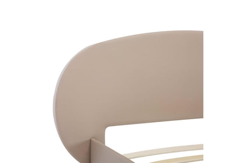 Sengestel 100 x 200 cm kunstlæder cappuccinofarvet - Brun - Møbler - Senge - Sengeramme & sengestel