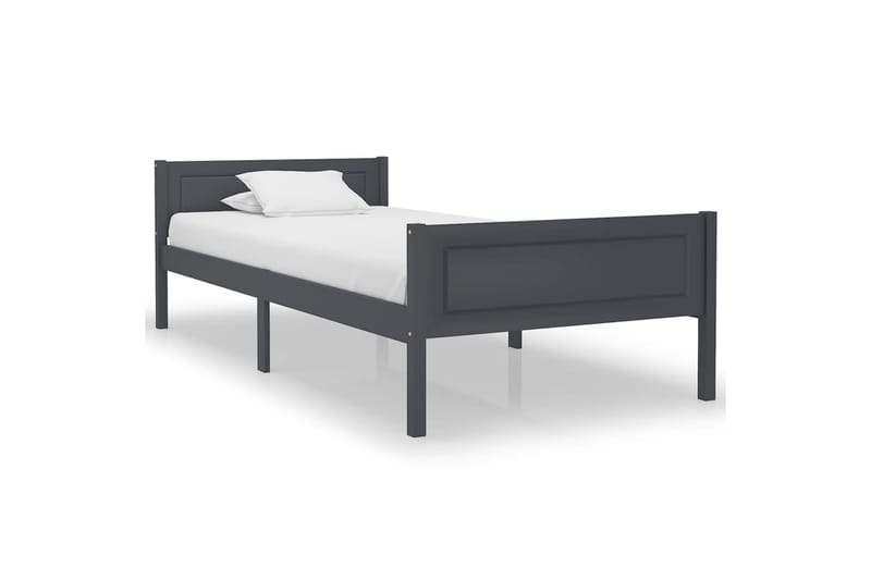 sengestel 100x200 cm massivt fyrretræ grå - Grå - Møbler - Senge - Sengeramme & sengestel