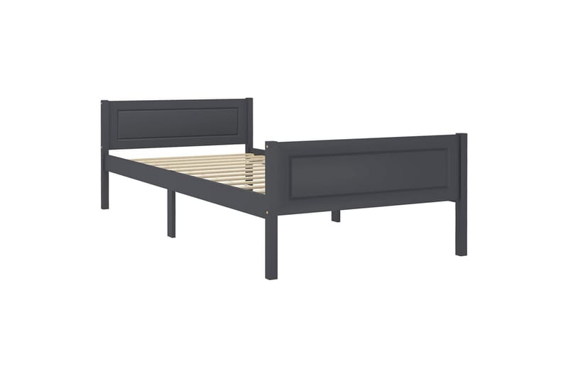 sengestel 100x200 cm massivt fyrretræ grå - Grå - Møbler - Senge - Sengeramme & sengestel