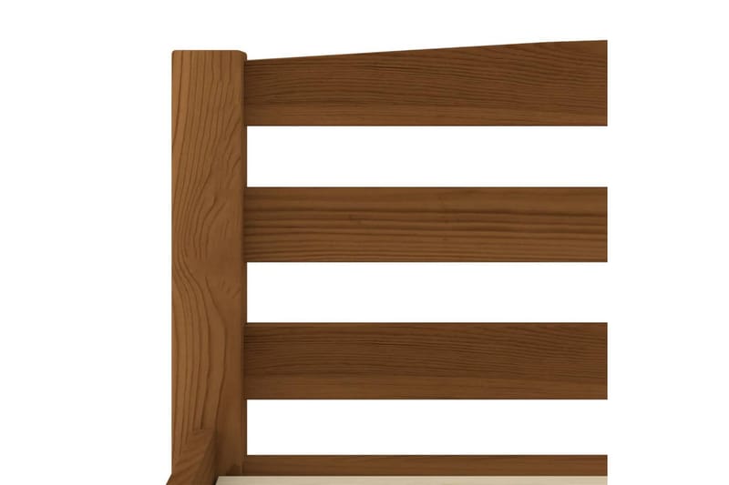sengestel 100x200 cm massivt fyrretræ gyldenbrun - Brun - Sengeramme & sengestel