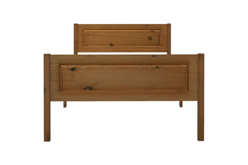 sengestel 100x200 cm massivt fyrretræ gyldenbrun - Møbler - Senge - Sengeramme & sengestel