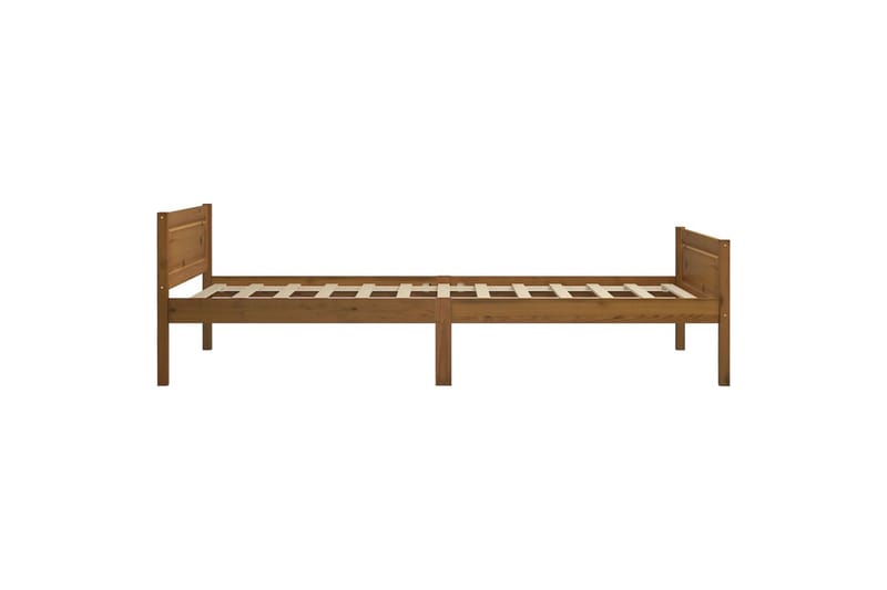 sengestel 100x200 cm massivt fyrretræ gyldenbrun - Møbler - Senge - Sengeramme & sengestel