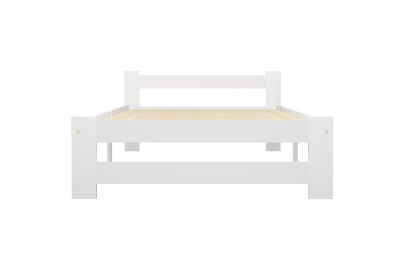 sengestel 100x200 cm massivt fyrretræ hvid - Hvid - Møbler - Senge - Sengeramme & sengestel