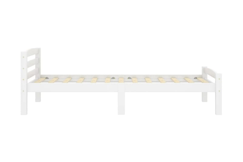 sengestel 100x200 cm massivt fyrretræ hvid - Hvid - Sengeramme & sengestel