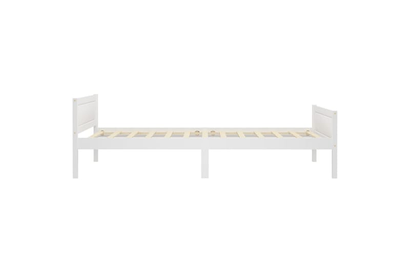 sengestel 100x200 cm massivt fyrretræ hvid - Hvid - Møbler - Senge - Sengeramme & sengestel