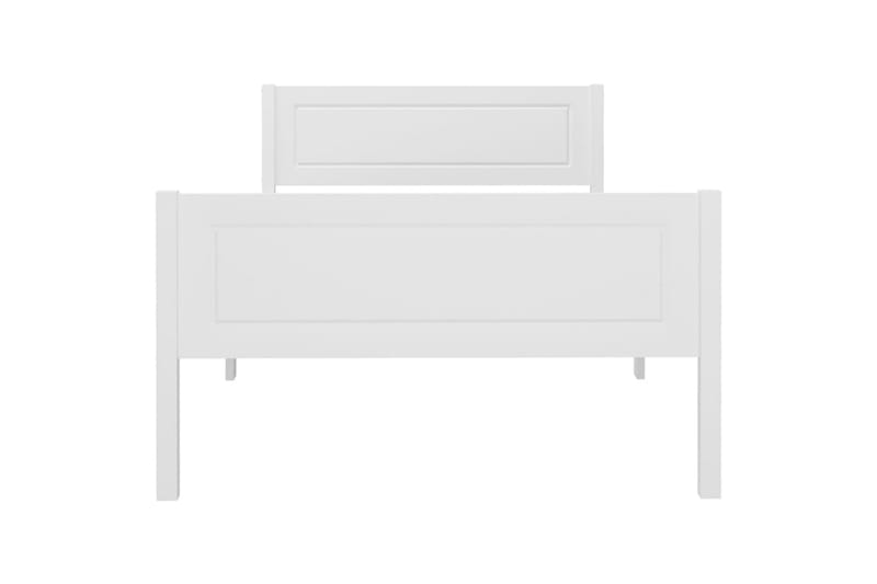sengestel 100x200 cm massivt fyrretræ hvid - Hvid - Møbler - Senge - Sengeramme & sengestel