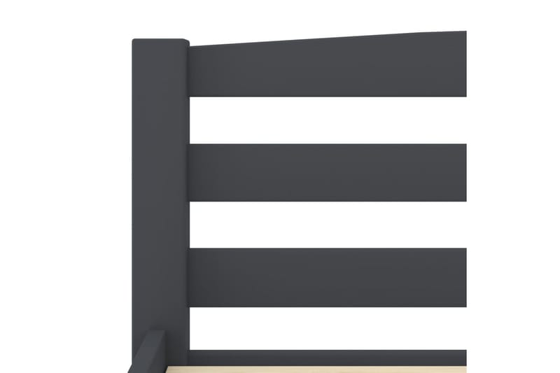 sengestel 100x200 cm massivt fyrretræ mørkegrå - Grå - Møbler - Senge - Sengeramme & sengestel