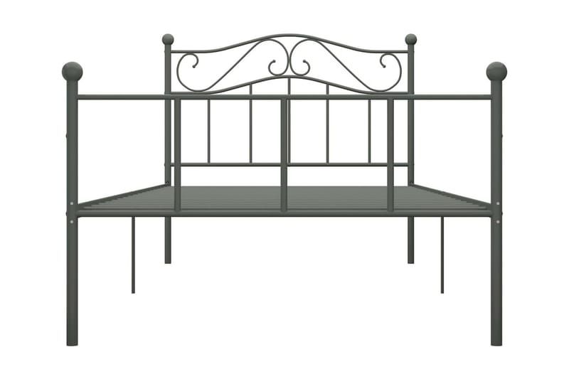 Sengestel 100x200 cm Metal Grå - Grå - Møbler - Senge - Sengeramme & sengestel