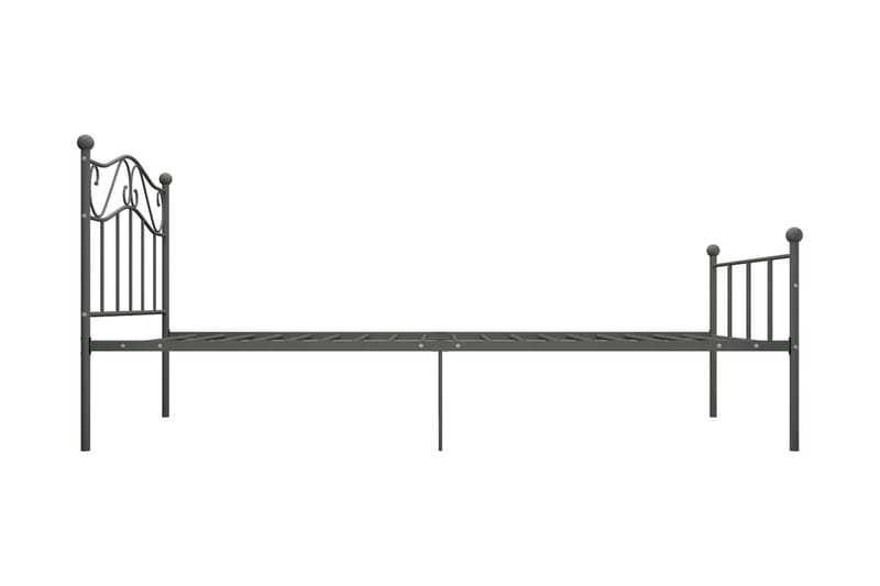 Sengestel 100x200 cm Metal Grå - Grå - Møbler - Senge - Sengeramme & sengestel