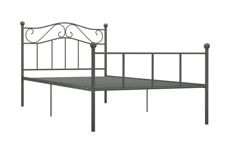 Sengestel 100x200 cm Metal Grå - Grå - Møbler - Senge - Sengeramme & sengestel