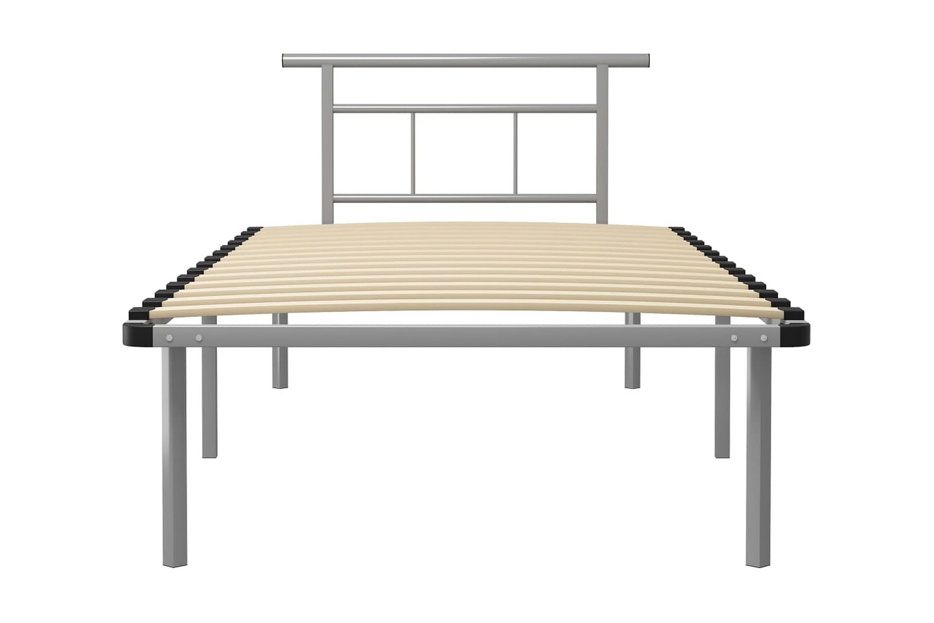 Sengestel 100x200 cm metal grå - Grå - Møbler - Senge - Sengeramme & sengestel