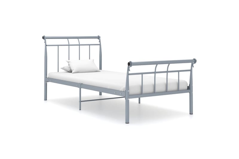 sengestel 100x200 cm metal grå - Grå - Møbler - Senge - Sengeramme & sengestel