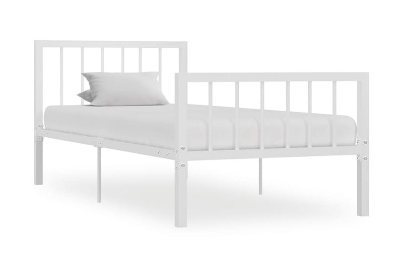 Sengestel 100x200 cm Metal Hvid - Hvid - Møbler - Senge - Sengeramme & sengestel