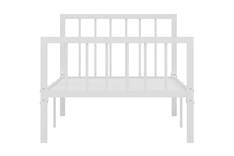 Sengestel 100x200 cm Metal Hvid - Hvid - Møbler - Senge - Sengeramme & sengestel