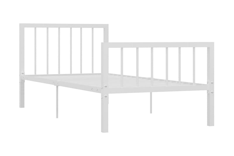 Sengestel 100x200 cm Metal Hvid - Hvid - Møbler - Senge - Sengeramme & sengestel