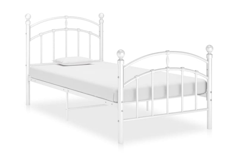 sengestel 100x200 cm metal hvid - Hvid - Møbler - Senge - Sengeramme & sengestel