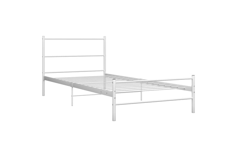 Sengestel 100x200 cm Metal Hvid - Møbler - Senge - Sengeramme & sengestel