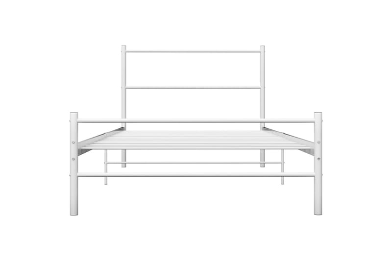Sengestel 100x200 cm Metal Hvid - Møbler - Senge - Sengeramme & sengestel