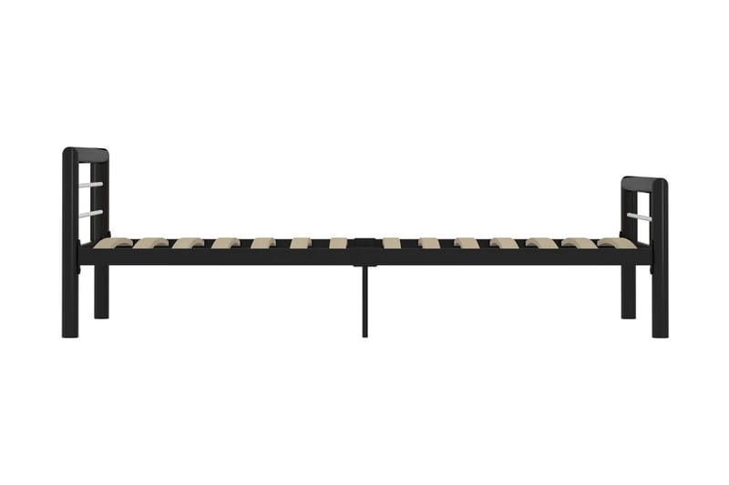 Sengestel 100x200 cm Metal Sort Og Hvid - Sort - Møbler - Senge - Sengeramme & sengestel
