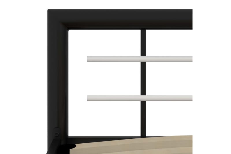 Sengestel 100x200 cm Metal Sort Og Hvid - Sort - Møbler - Senge - Sengeramme & sengestel