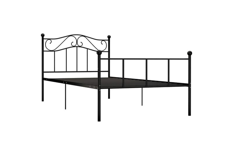 Sengestel 100x200 cm Metal Sort - Sort - Møbler - Senge - Sengeramme & sengestel
