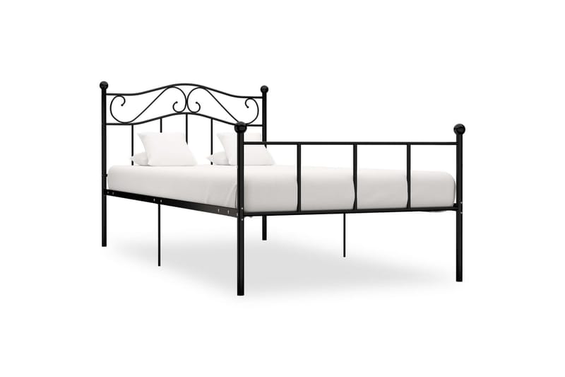 Sengestel 100x200 cm Metal Sort - Sort - Møbler - Senge - Sengeramme & sengestel