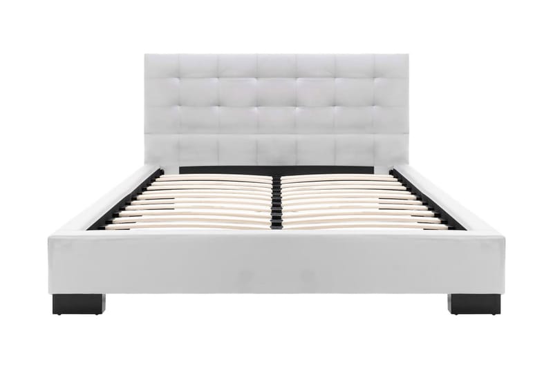 Sengestel 120 X 200 Cm Hvid Kunstlæder - Hvid - Møbler - Senge - Sengeramme & sengestel