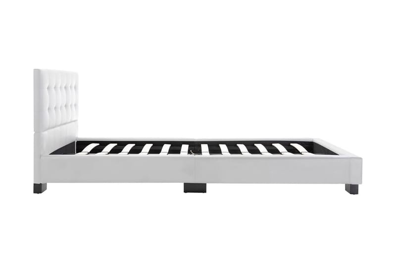 Sengestel 120 X 200 Cm Hvid Kunstlæder - Hvid - Møbler - Senge - Sengeramme & sengestel