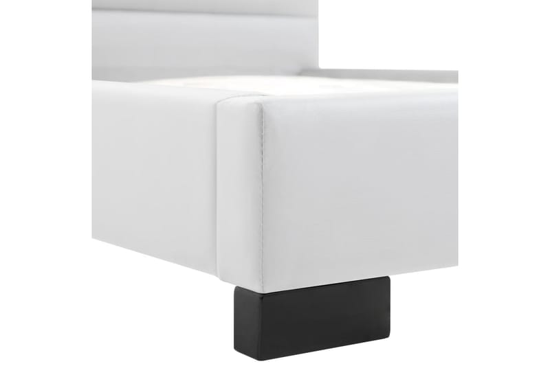 Sengestel 120 X 200 Cm Hvid Kunstlæder - Hvid - Møbler - Senge - Sengeramme & sengestel
