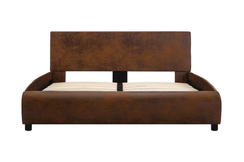Sengestel 120 x 200 cm kunstlæder brun - Brun - Sengeramme & sengestel