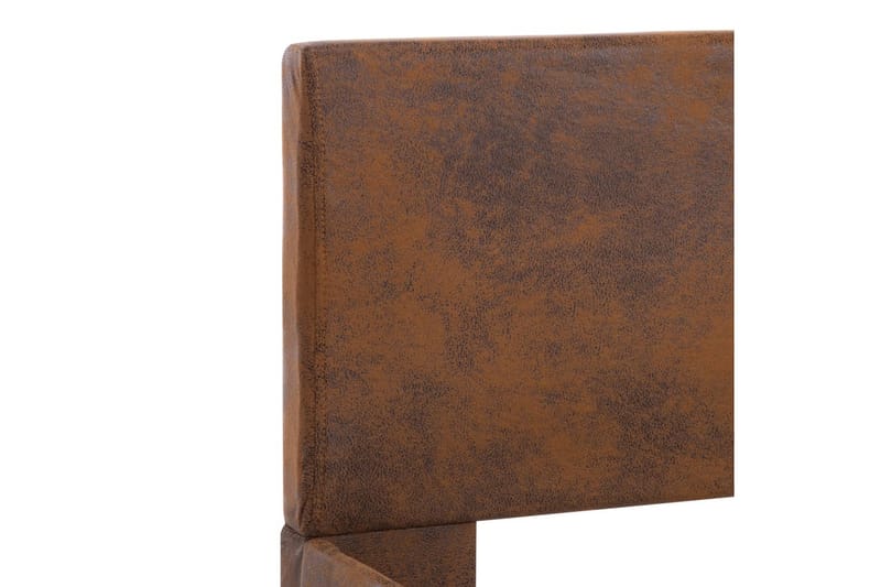 Sengestel 120 x 200 cm kunstlæder brun - Brun - Sengeramme & sengestel