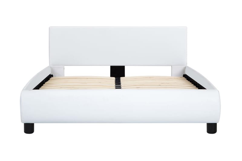 Sengestel 120 x 200 cm kunstlæder hvid - Hvid - Sengeramme & sengestel