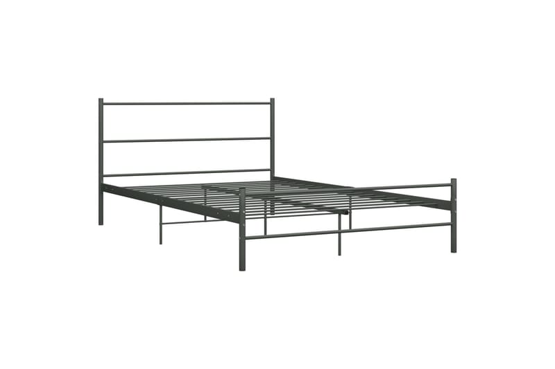 Sengestel 120 X 200 Cm Metal Grå - Grå - Møbler - Senge - Sengeramme & sengestel