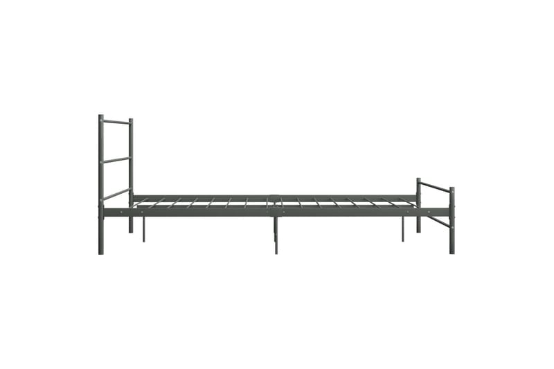 Sengestel 120 X 200 Cm Metal Grå - Grå - Møbler - Senge - Sengeramme & sengestel