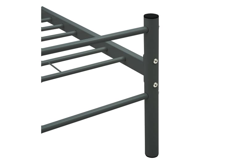 Sengestel 120 X 200 Cm Metal Grå - Grå - Møbler - Senge - Sengeramme & sengestel