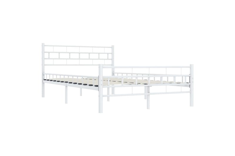Sengestel 120 X 200 Cm Metal Hvid - Hvid - Møbler - Senge - Sengeramme & sengestel