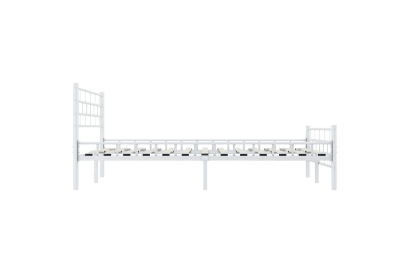 Sengestel 120 X 200 Cm Metal Hvid - Hvid - Møbler - Senge - Sengeramme & sengestel