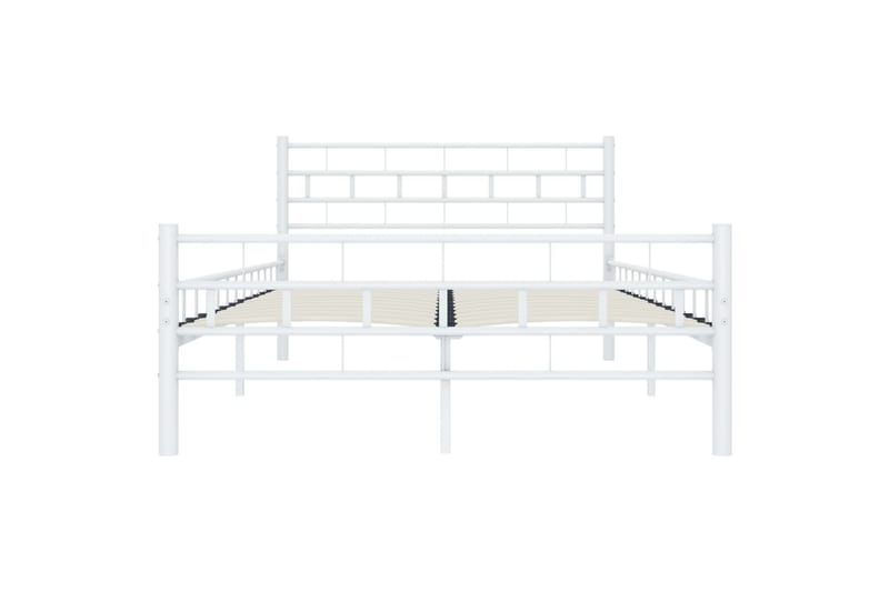 Sengestel 120 X 200 Cm Metal Hvid - Hvid - Møbler - Senge - Sengeramme & sengestel