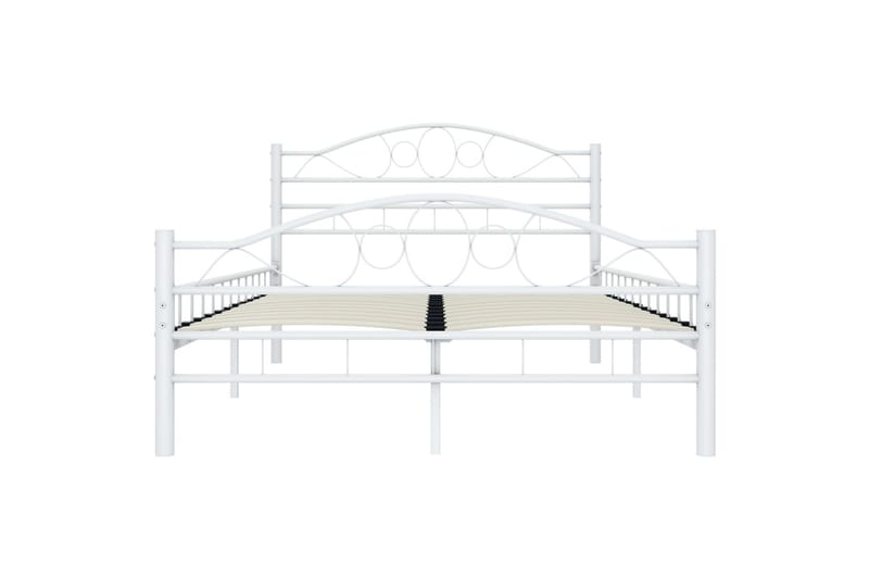 Sengestel 120 X 200 Cm Metal Hvid - Hvid - Møbler - Senge - Sengeramme & sengestel