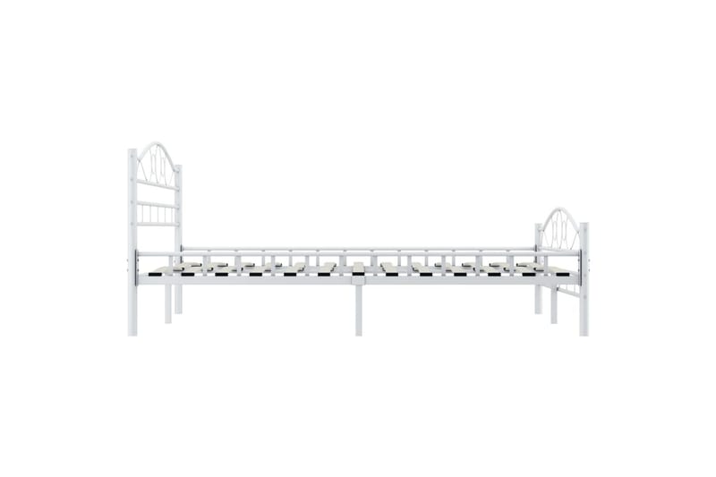 Sengestel 120 X 200 Cm Metal Hvid - Hvid - Møbler - Senge - Sengeramme & sengestel