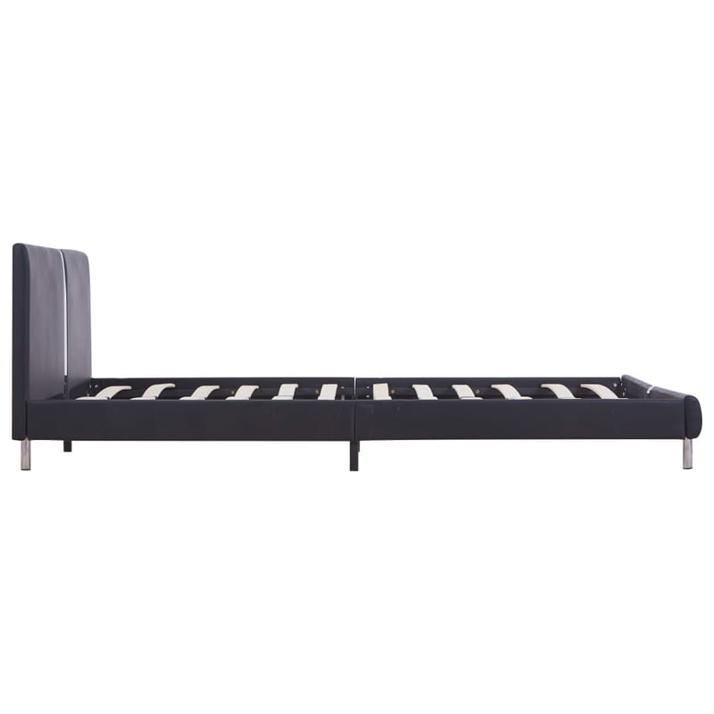 Sengestel 120 X 200 Cm Sort Kunstlæder - Sort - Møbler - Senge - Sengeramme & sengestel