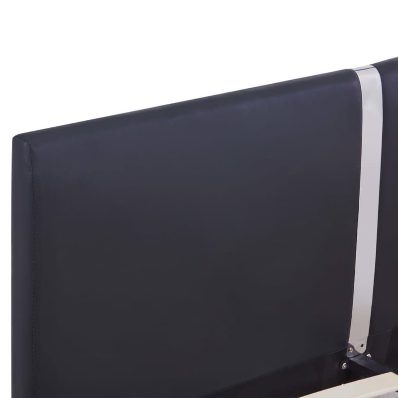 Sengestel 120 X 200 Cm Sort Kunstlæder - Sort - Møbler - Senge - Sengeramme & sengestel