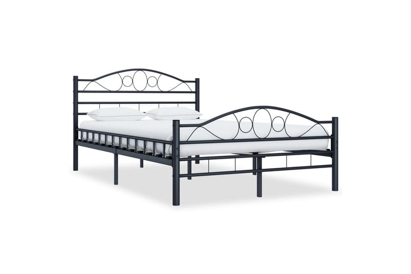 Sengestel 120 X 200 Cm Stål Sort - Sort - Møbler - Senge - Sengeramme & sengestel